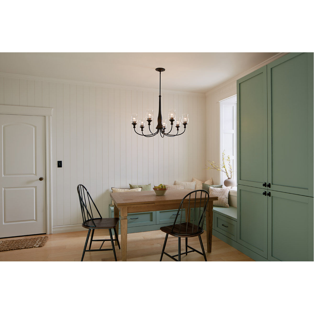 Kichler 52469BK Homestead Melis 7 Light 36 inch Black Chandelier Ceiling  Light, Melis